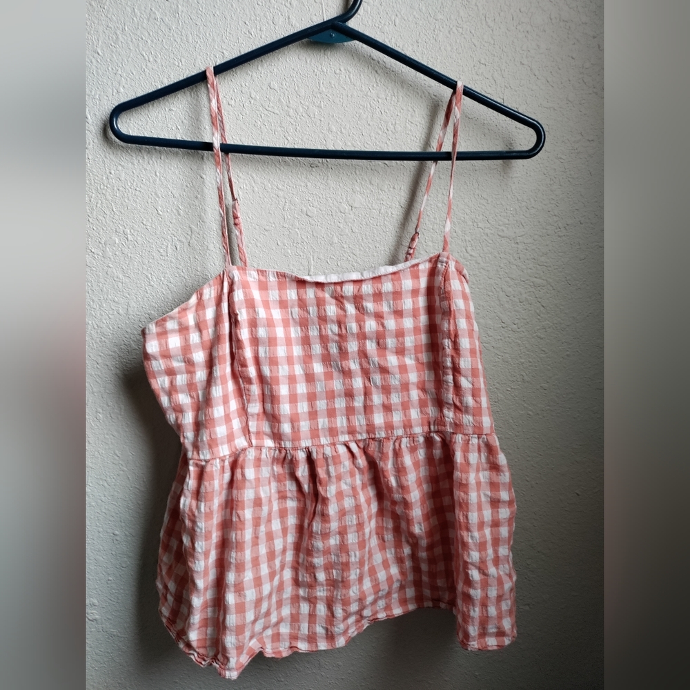 "Wild Fable" Large Gingham Print Tank